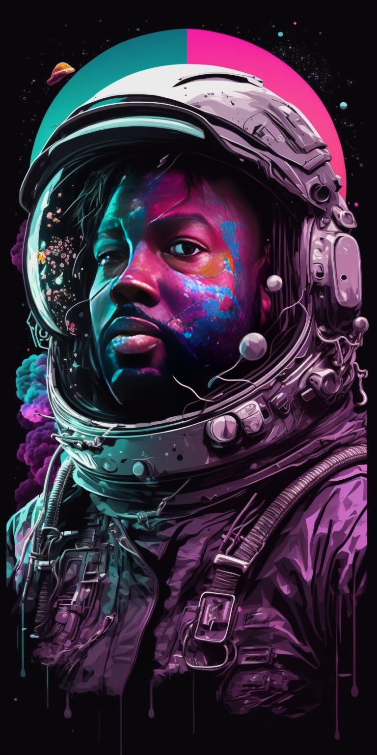 Owner of Faced Creations as an astronaut